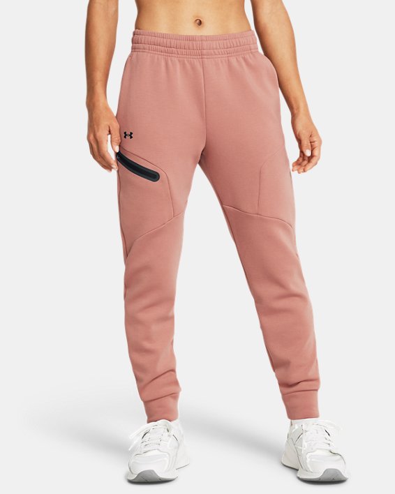 Women's UA Unstoppable Fleece Joggers in Pink image number 0